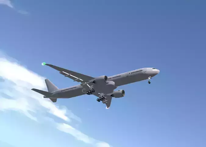 Boeing 777 High Quality 3D CGI Model Low-poly 3D model
