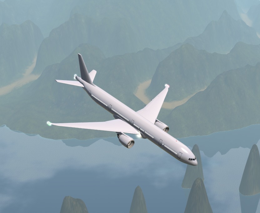 Boeing 777 High Quality 3D CGI Model Low-poly 3D model_3