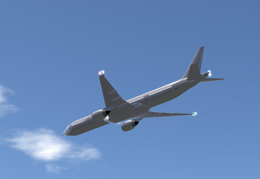 Boeing 777 High Quality 3D CGI Model Low-poly 3D model_2