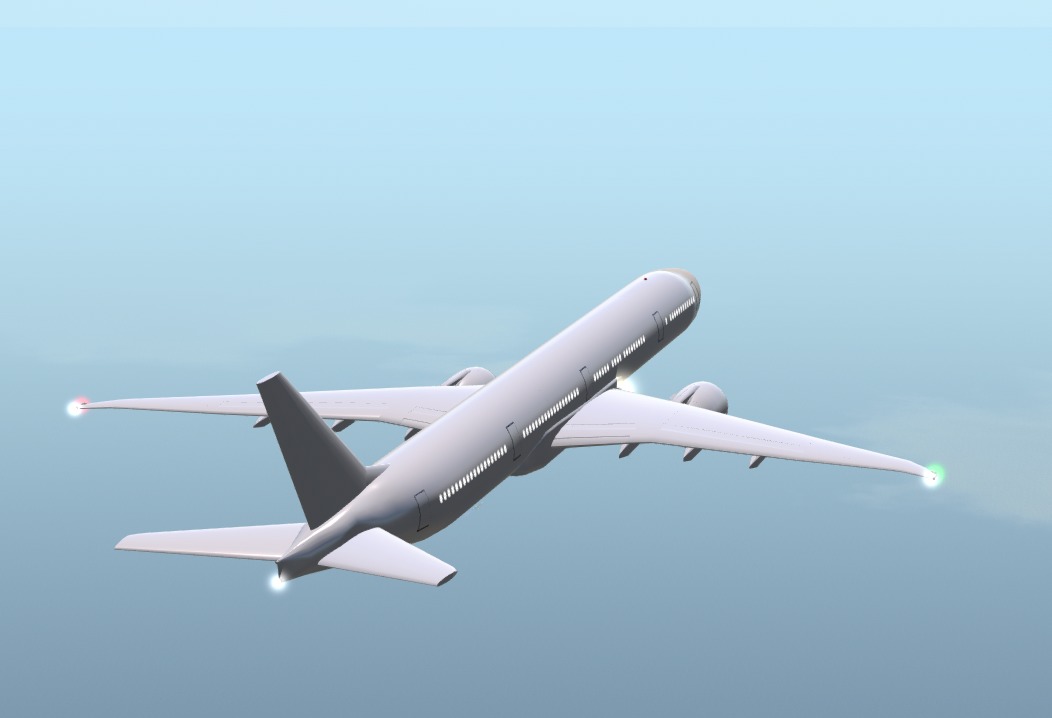 Boeing 777 High Quality 3D CGI Model Low-poly 3D model_4
