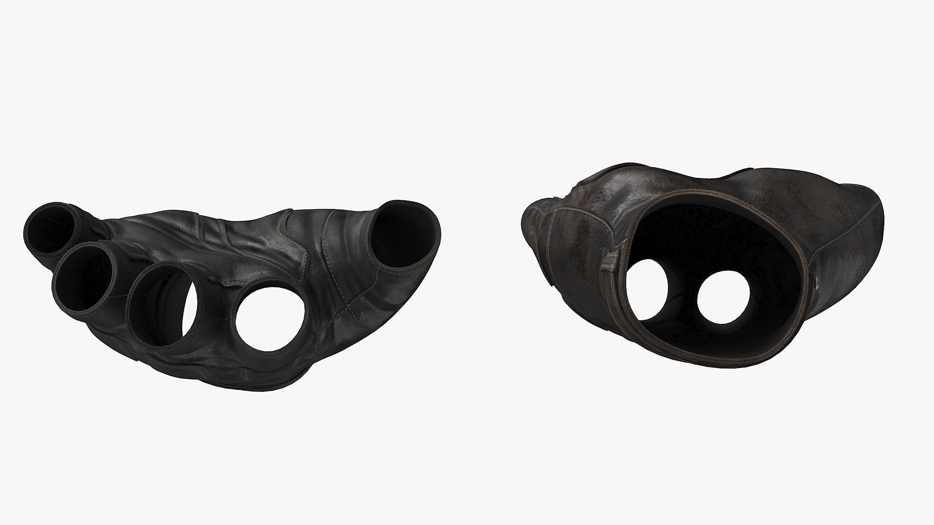 Fingerless Leather Gloves Low-poly 3D model_5