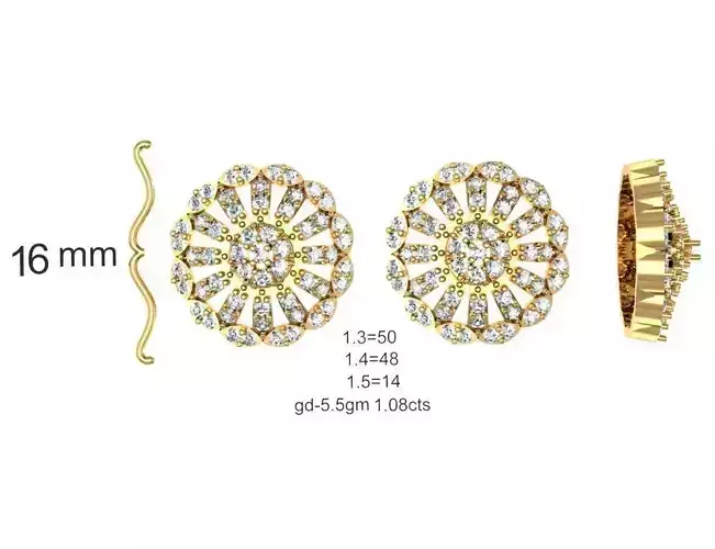  Women Earrings MTL MGX STL OBJ FBX Details