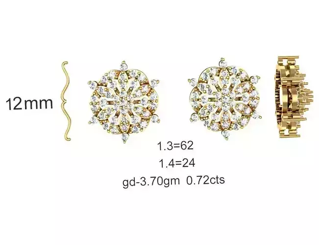  Women Earrings MTL MGX STL OBJ FBX Details