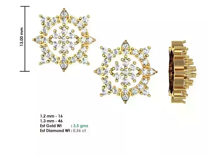  Women Earrings MTL MGX STL OBJ FBX Details