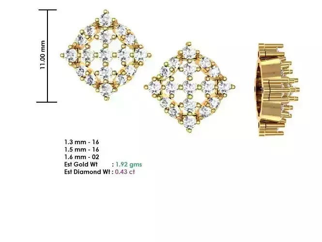  Women Earrings MTL MGX STL OBJ FBX Details 3D print model