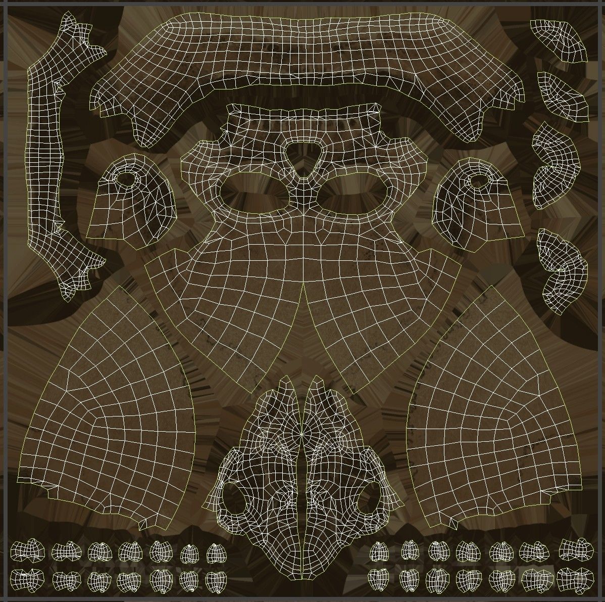 Human Skull Low-poly 3D model_17