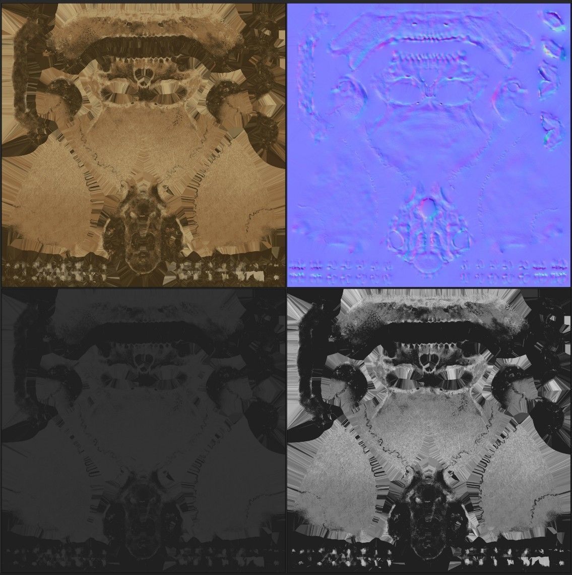 Human Skull Low-poly 3D model_20