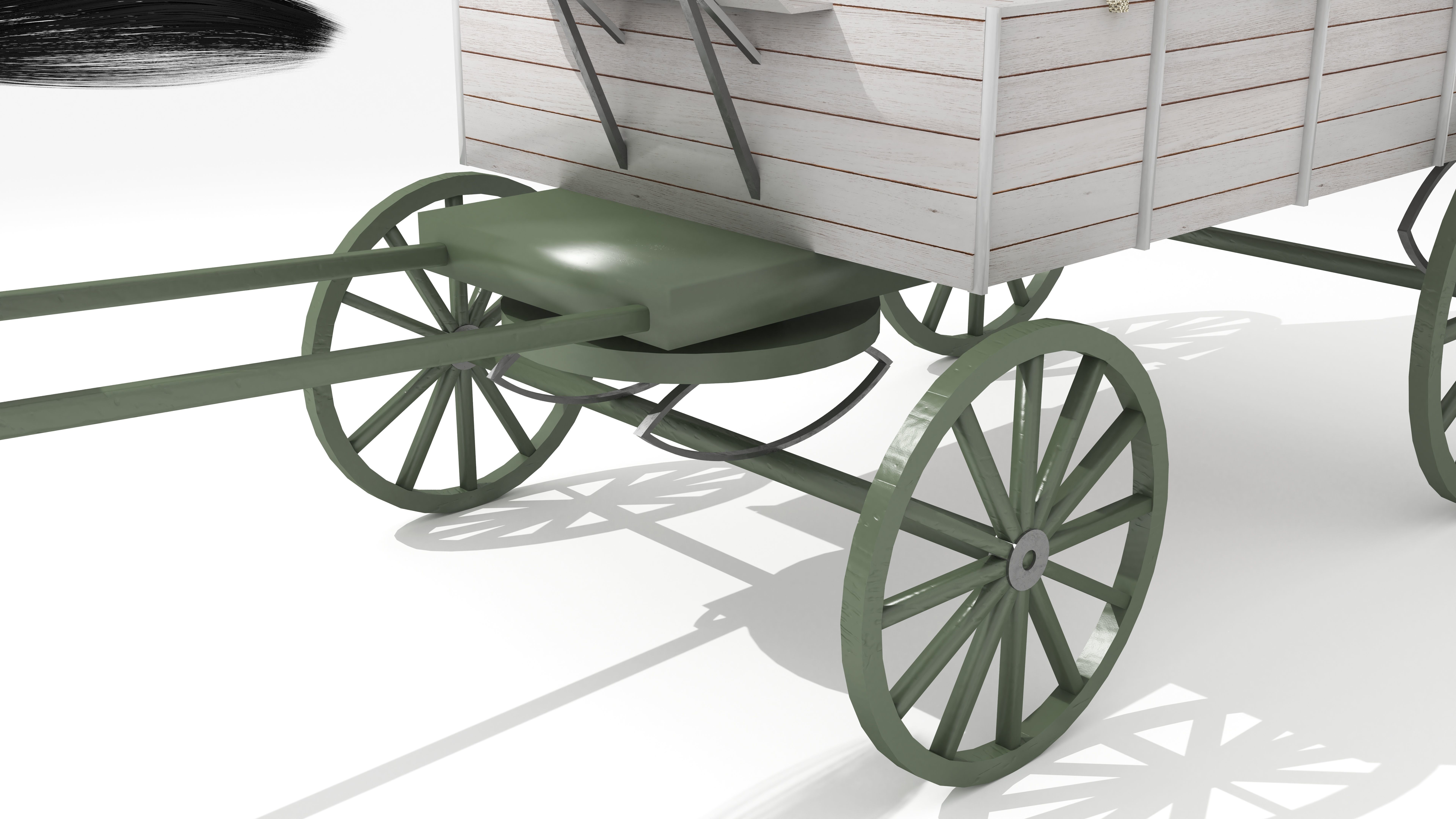 Western Wagon 5 3D model_10