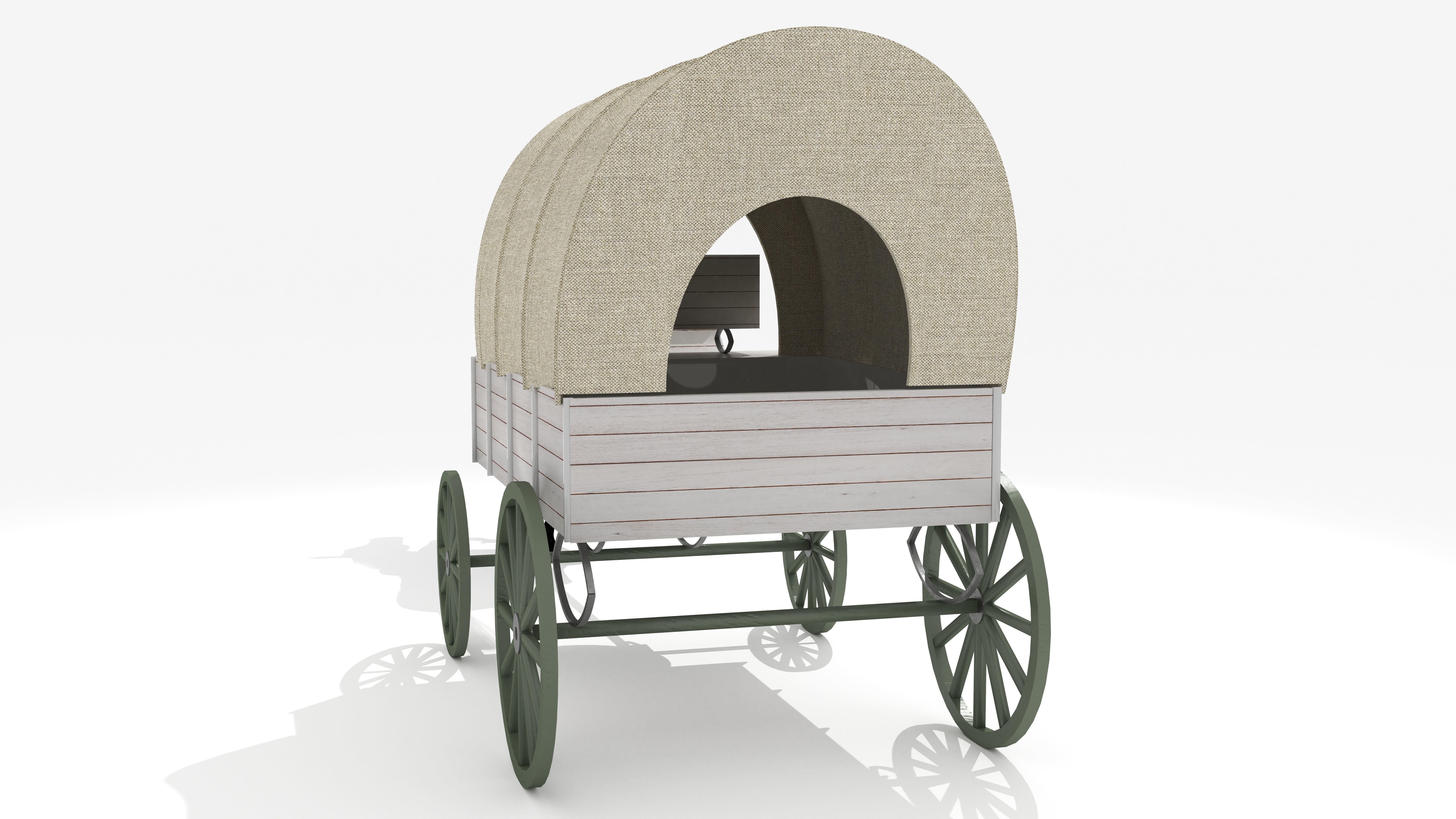 Western Wagon 5 3D model_8