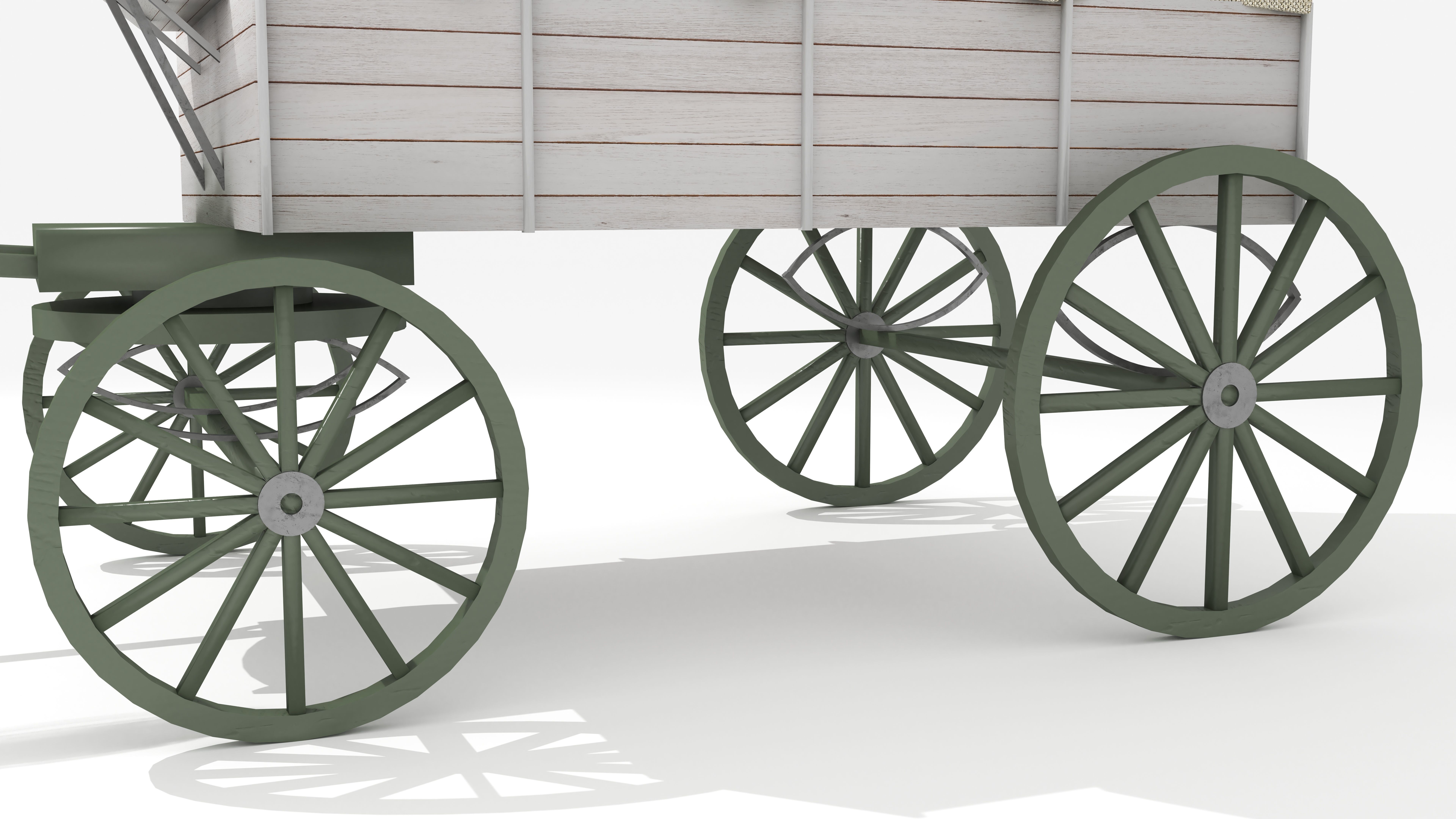 Western Wagon 5 3D model_3