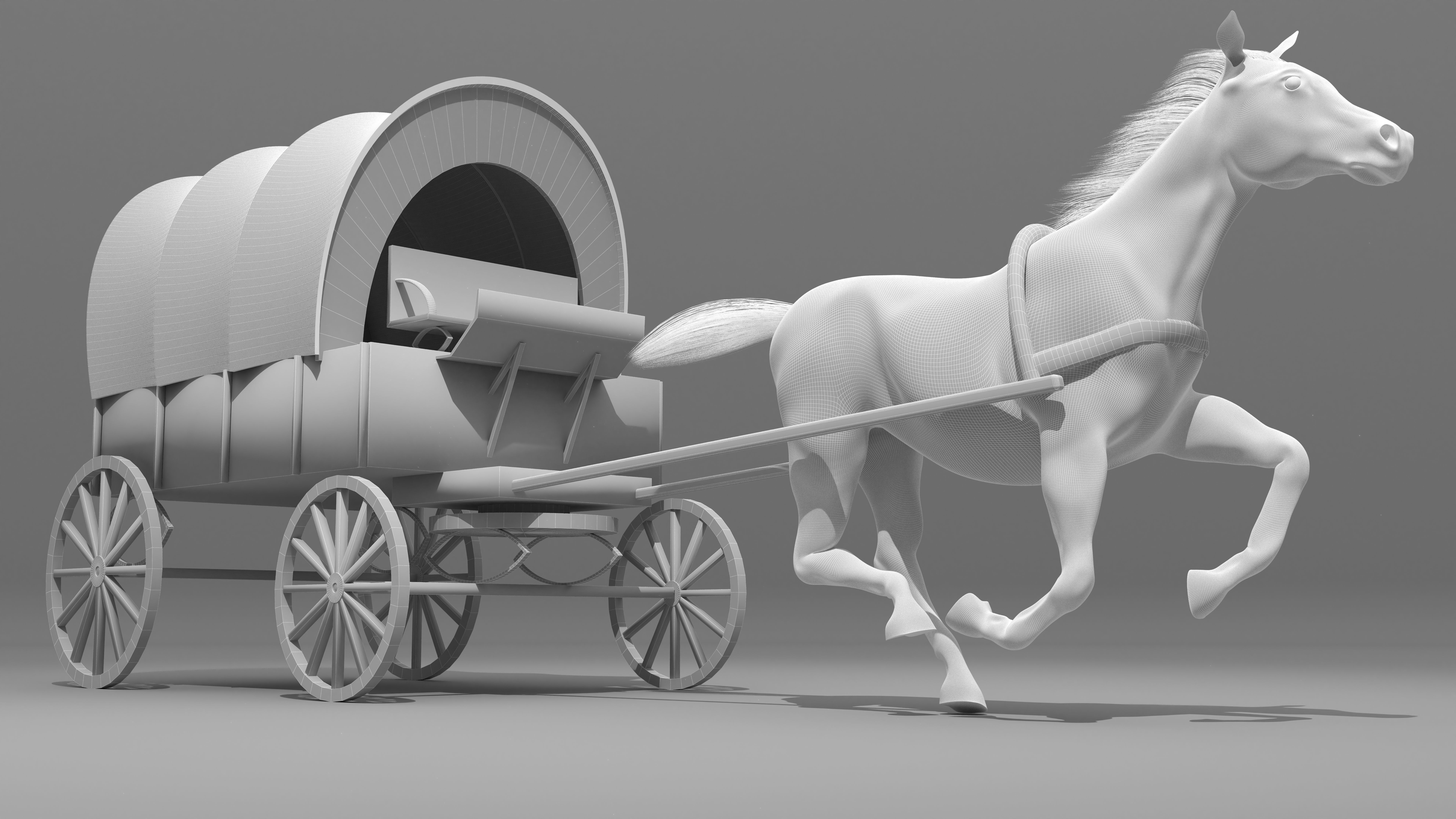 Western Wagon 5 3D model_18