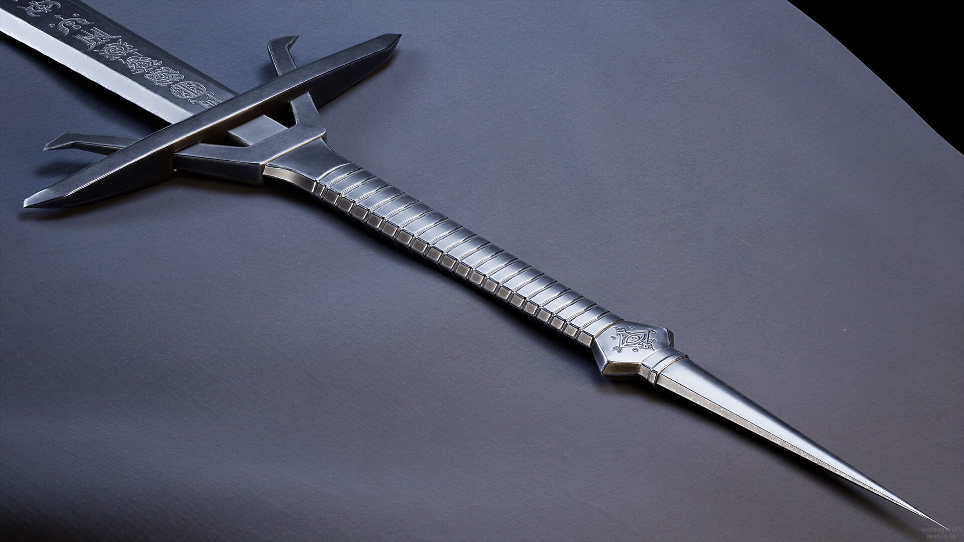 Sword - Dark Fantasy Low-poly 3D model_5