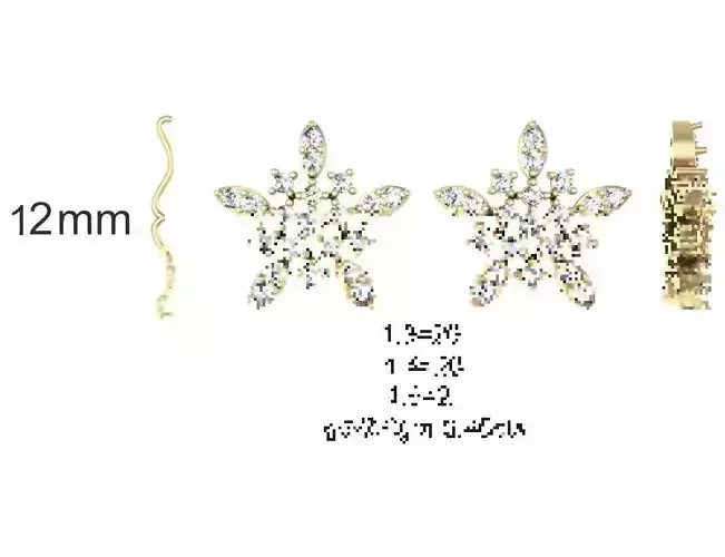 Women Earrings MTL MGX STL OBJ FBX Details 3D print model  Women Earrings MTL MGX STL OBJ FBX Details 3D print model