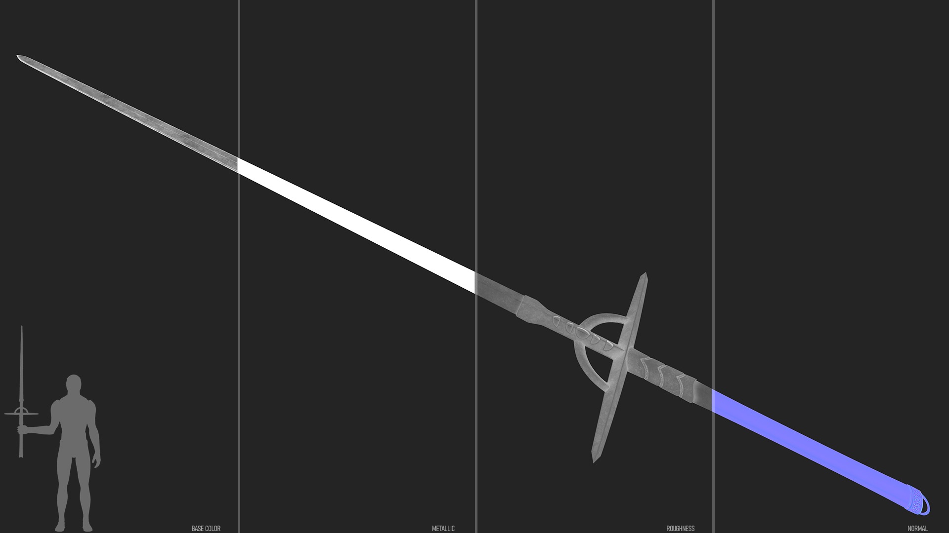 Sword - Dark Fantasy Low-poly 3D model_3