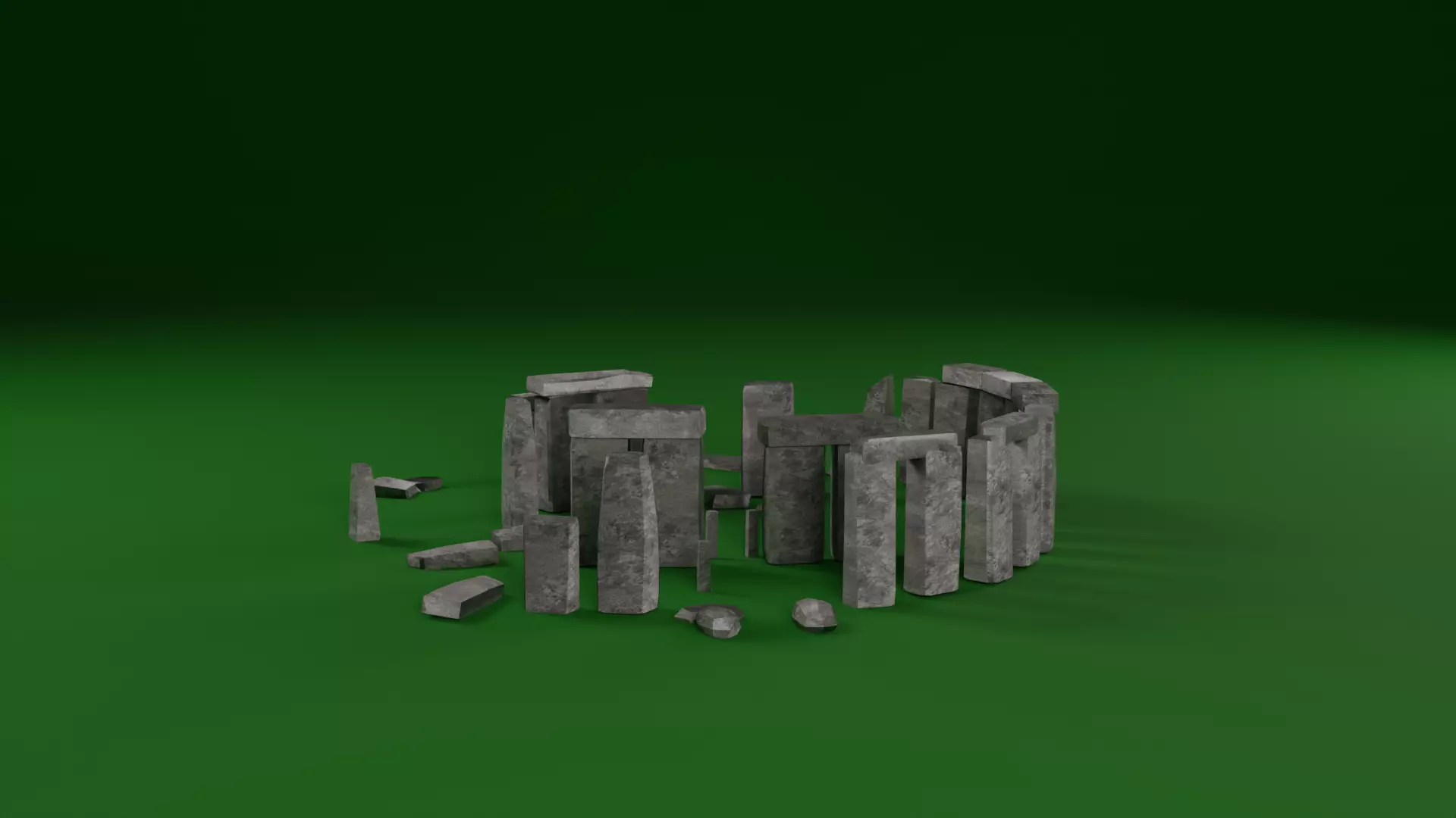 Low Poly England Stonehenge Low-poly 3D model_0