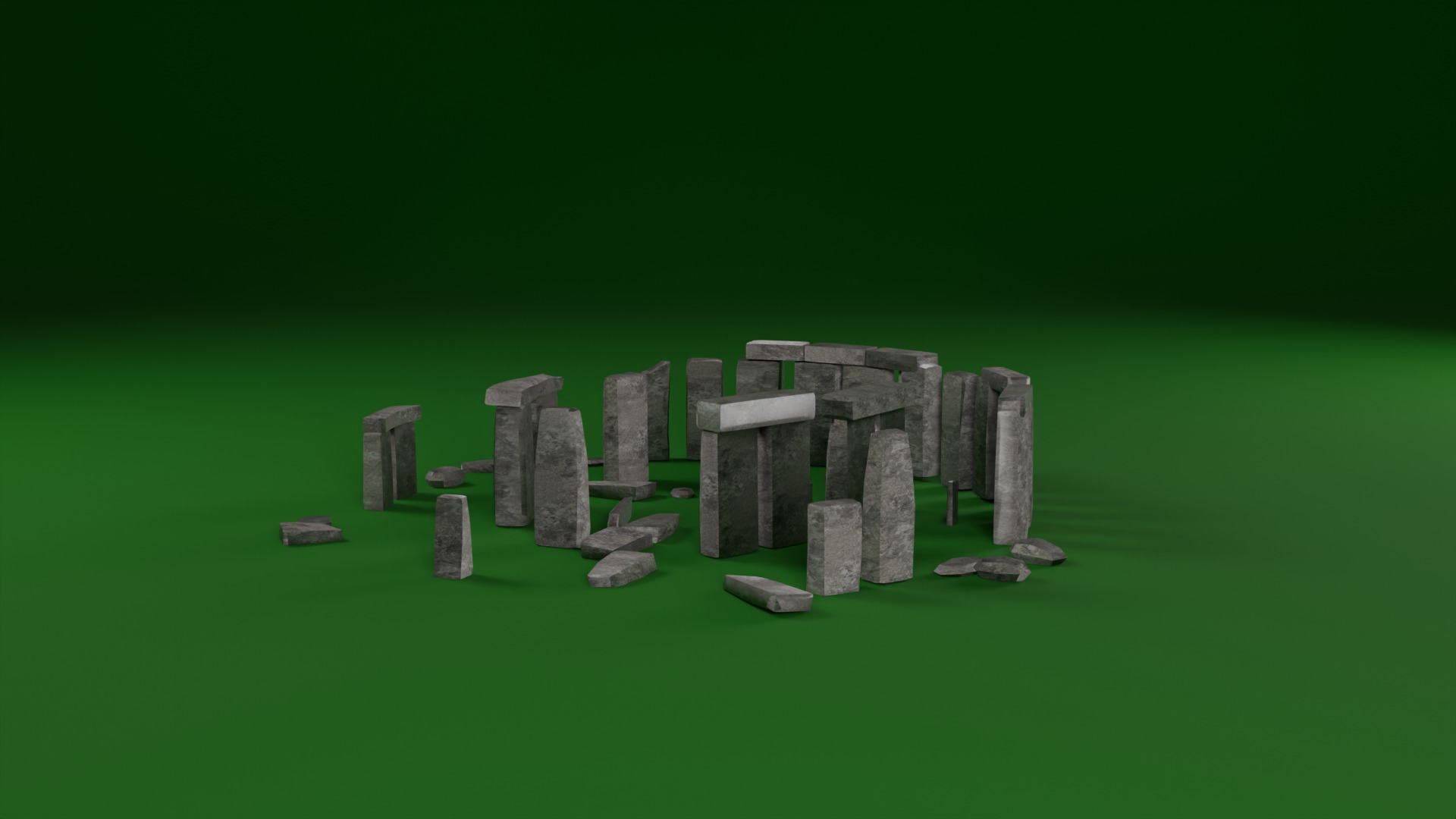Low Poly England Stonehenge Low-poly 3D model_2