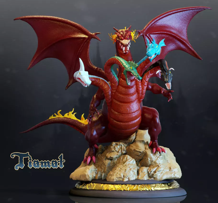 Tiamat Dungeons and Dragons 3D print model