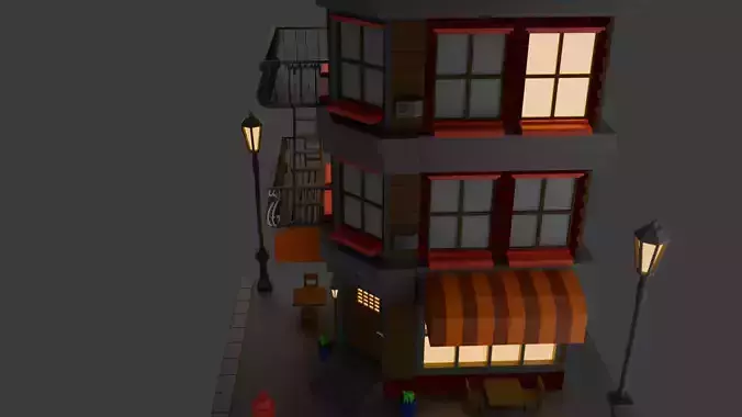 Low Poly Store front