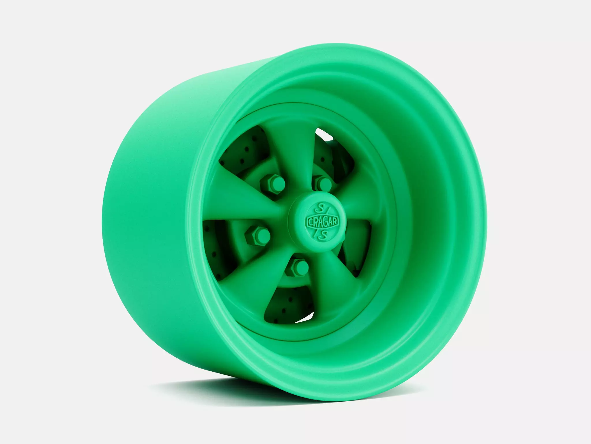 15x10 Cragar SS Wheel and Brake 3D print model_1