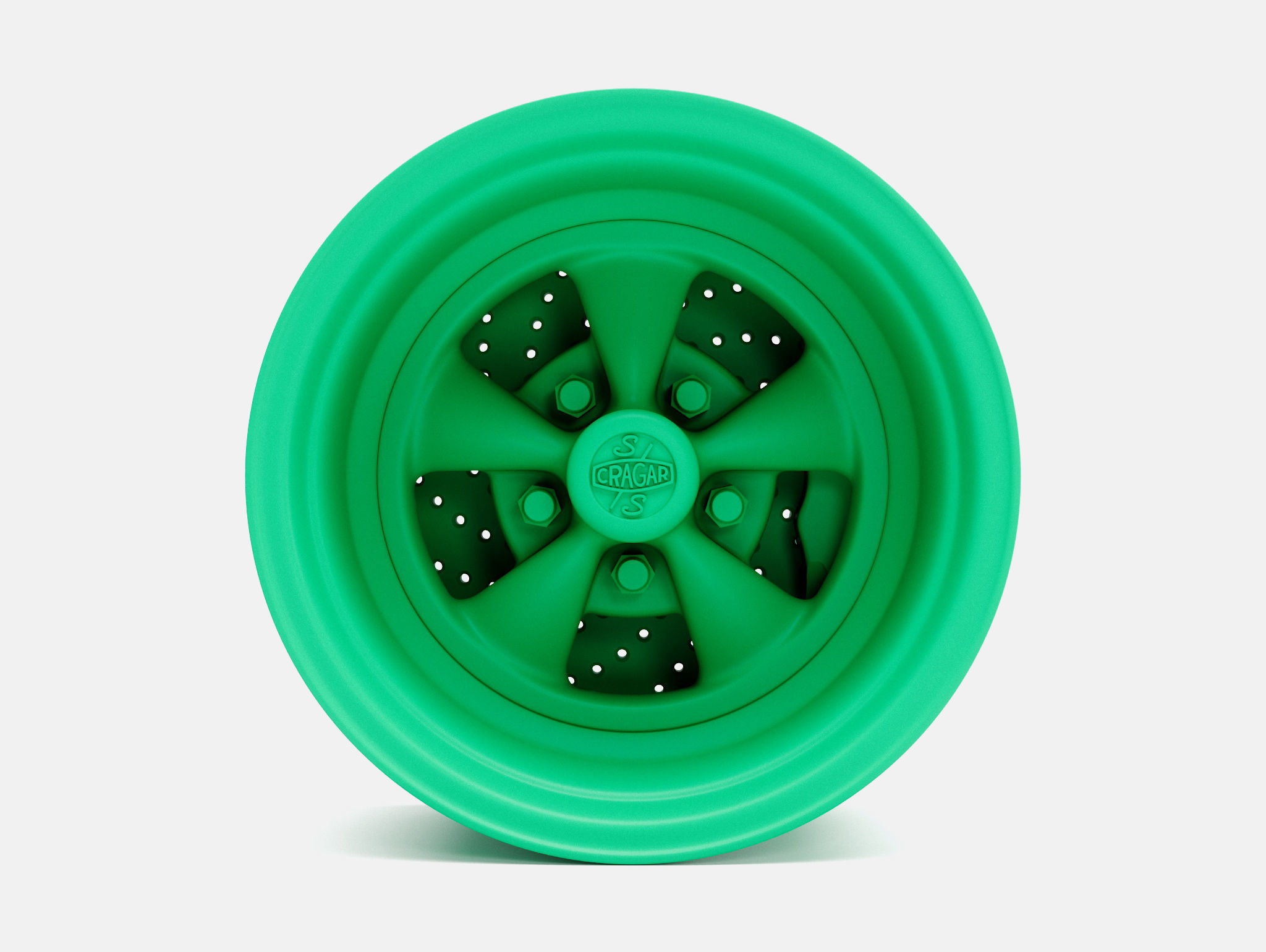 15x10 Cragar SS Wheel and Brake 3D print model_3