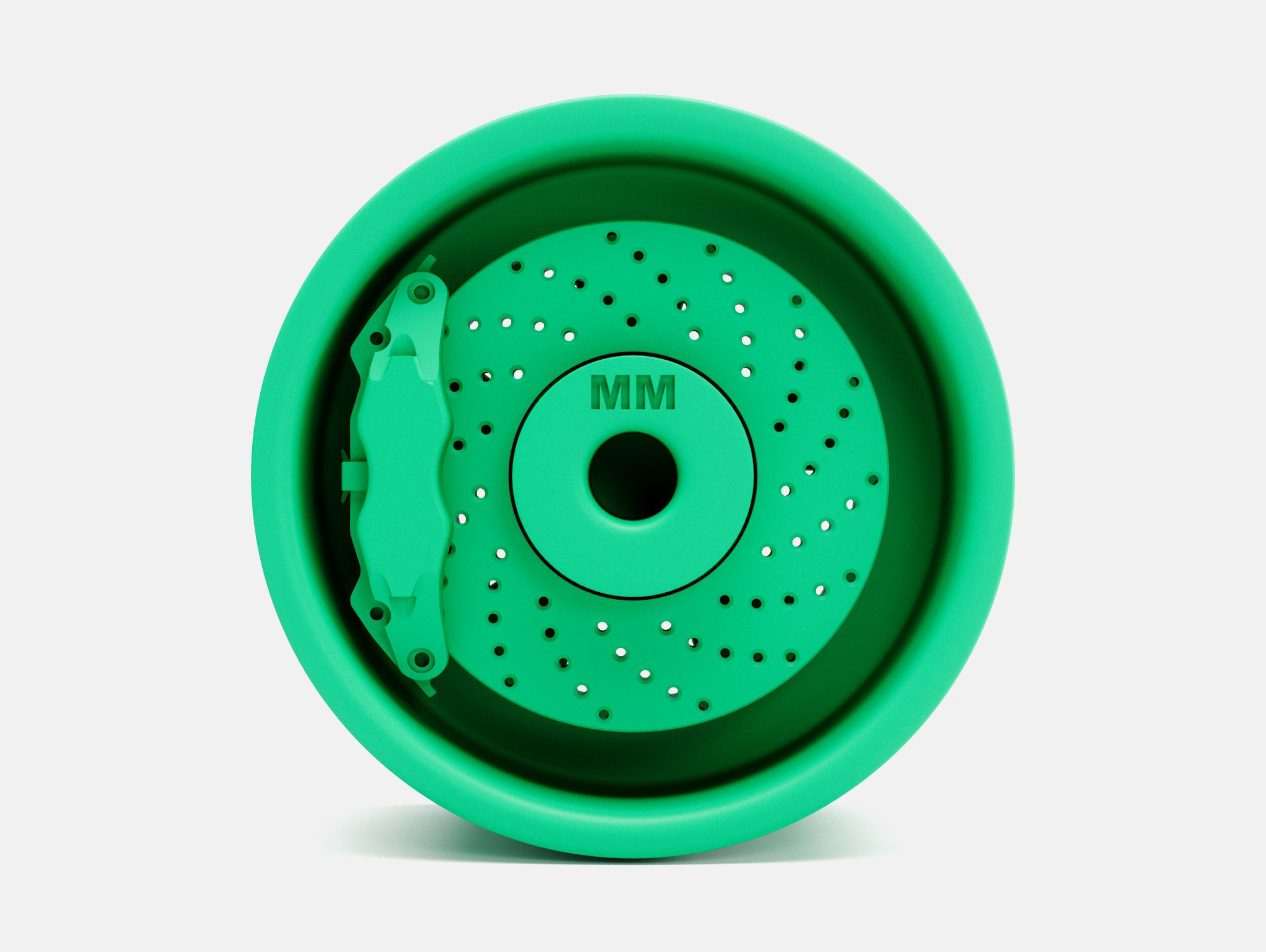 15x10 Cragar SS Wheel and Brake 3D print model_4