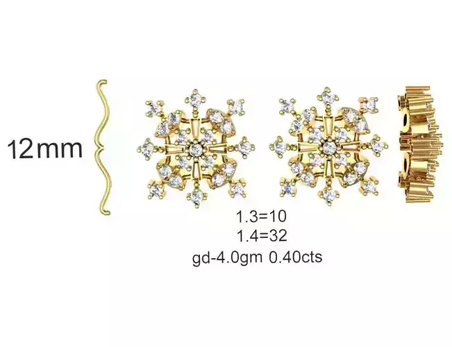  Women Earrings MTL MGX STL OBJ FBX Details