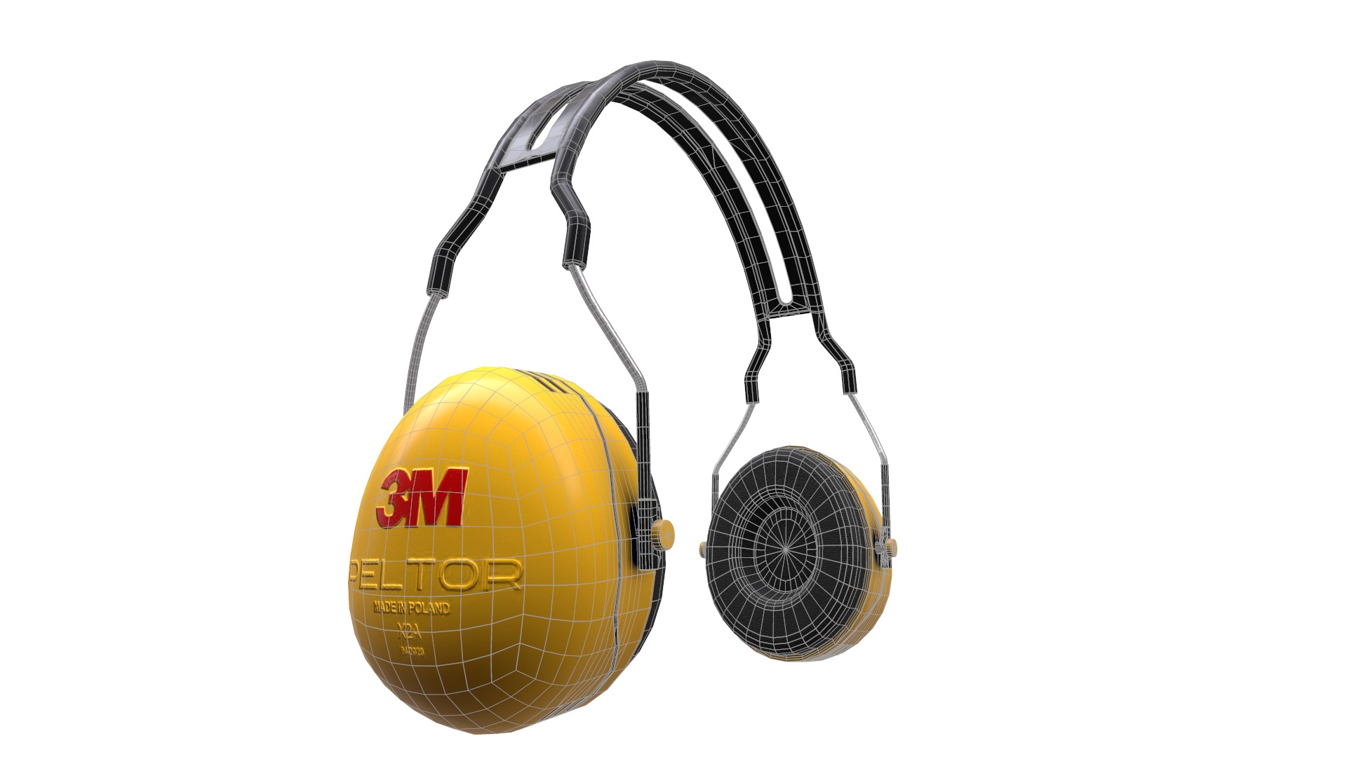 Earmuff Low Poly Low-poly 3D model_33