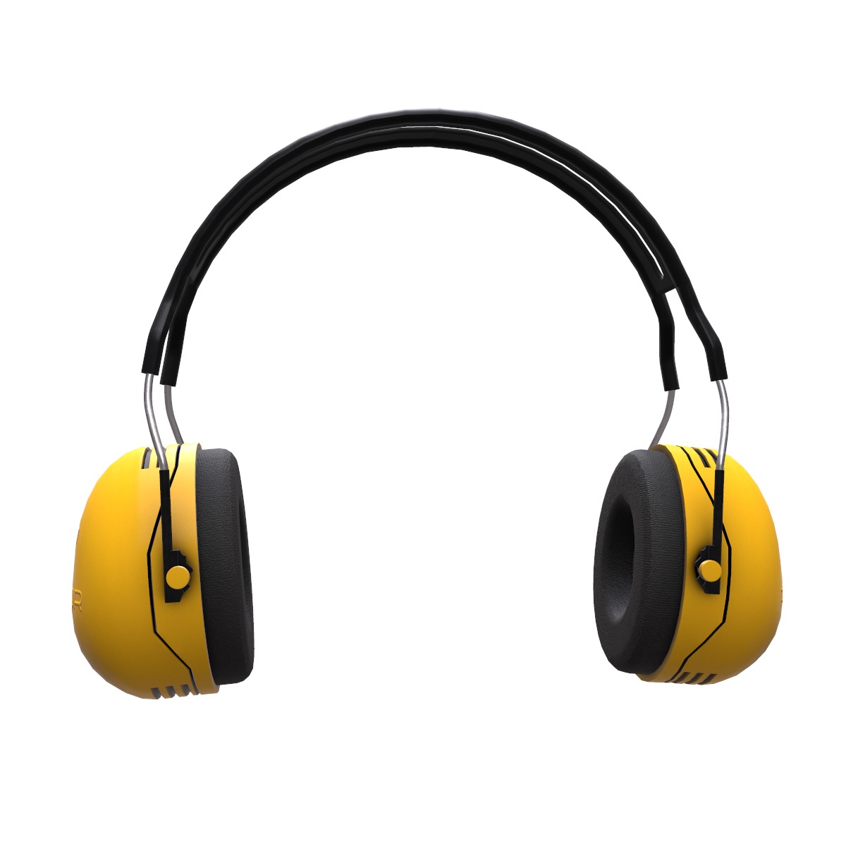 Earmuff Low Poly Low-poly 3D model_1