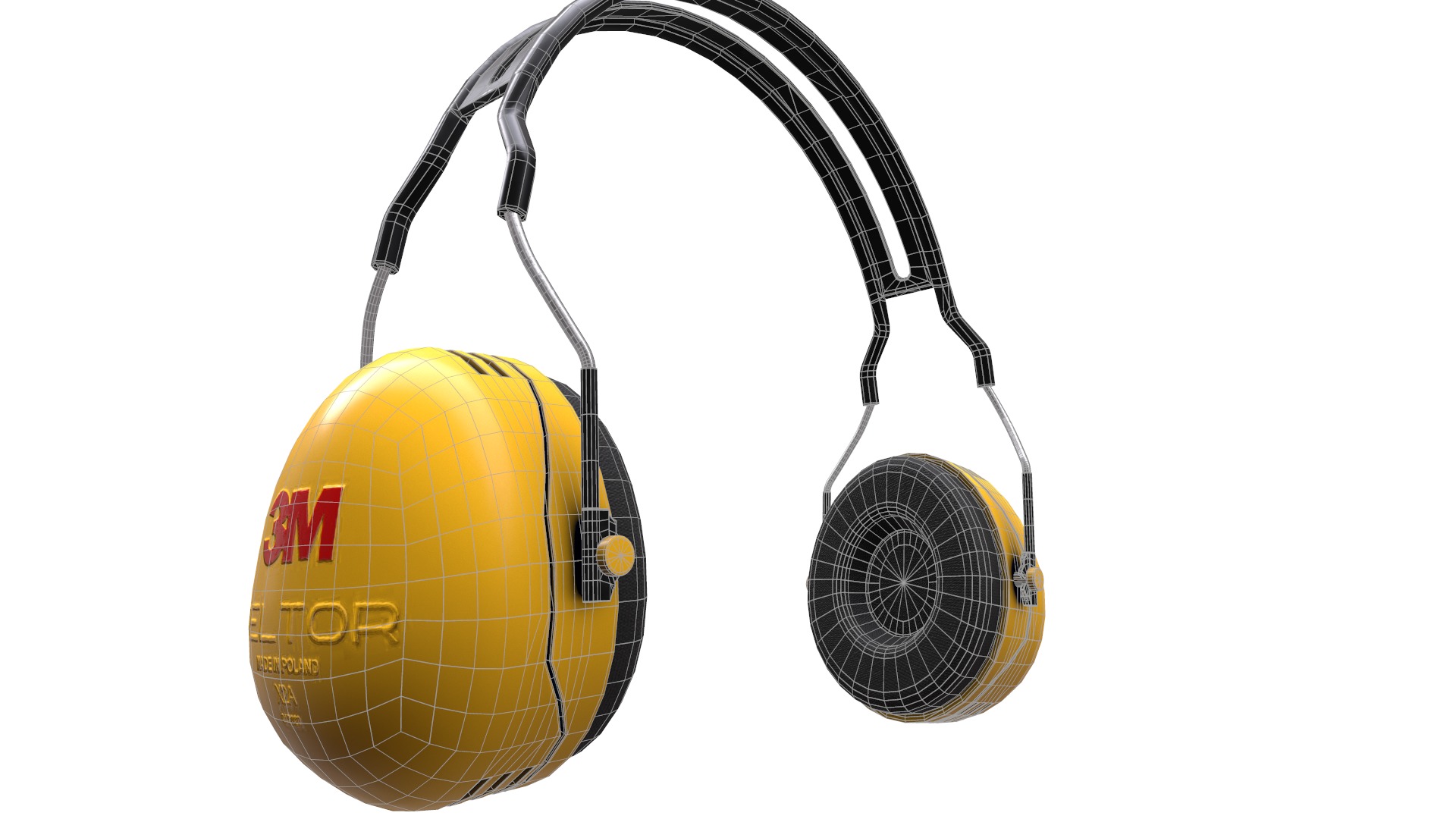 Earmuff Low Poly Low-poly 3D model_30