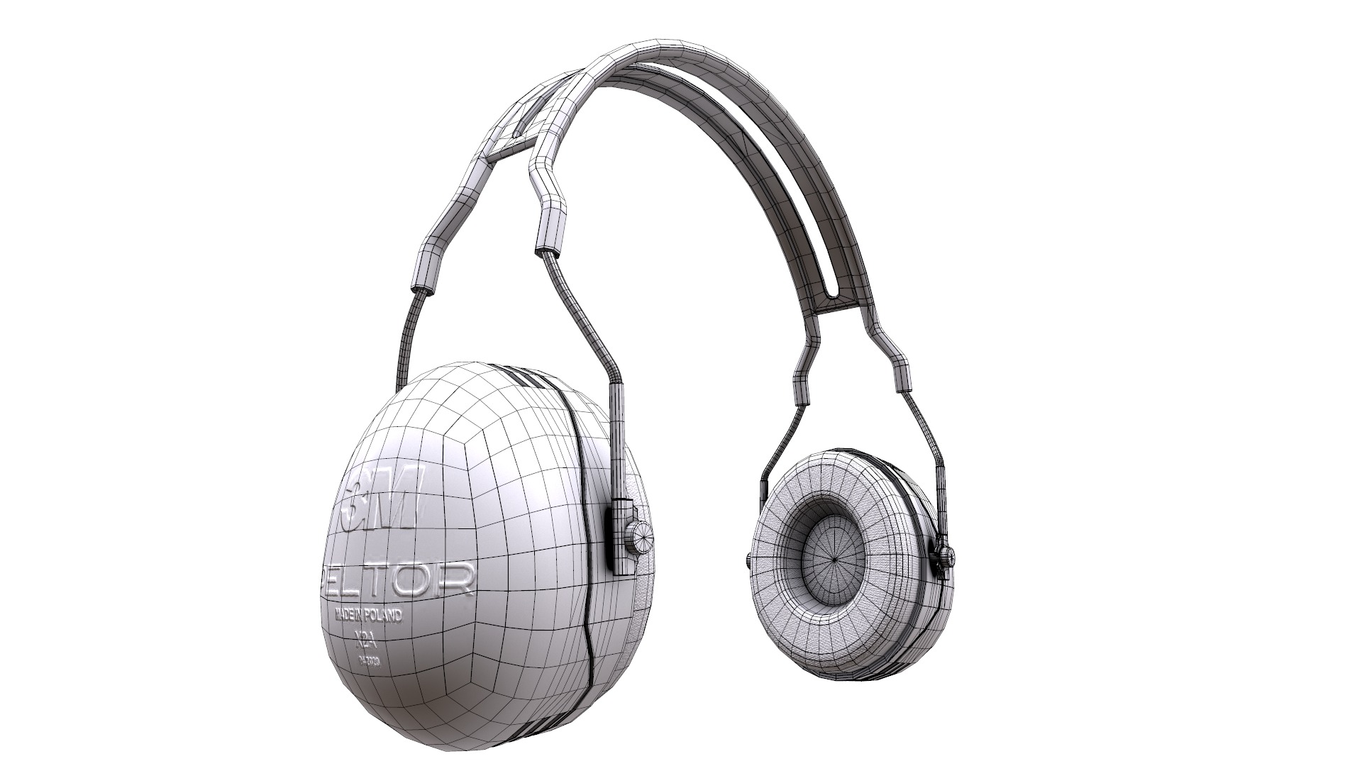Earmuff Low Poly Low-poly 3D model_35