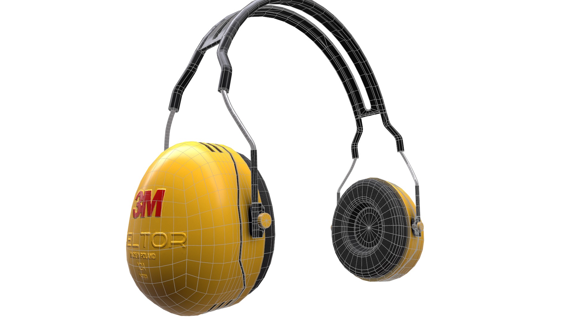 Earmuff Low Poly Low-poly 3D model_28