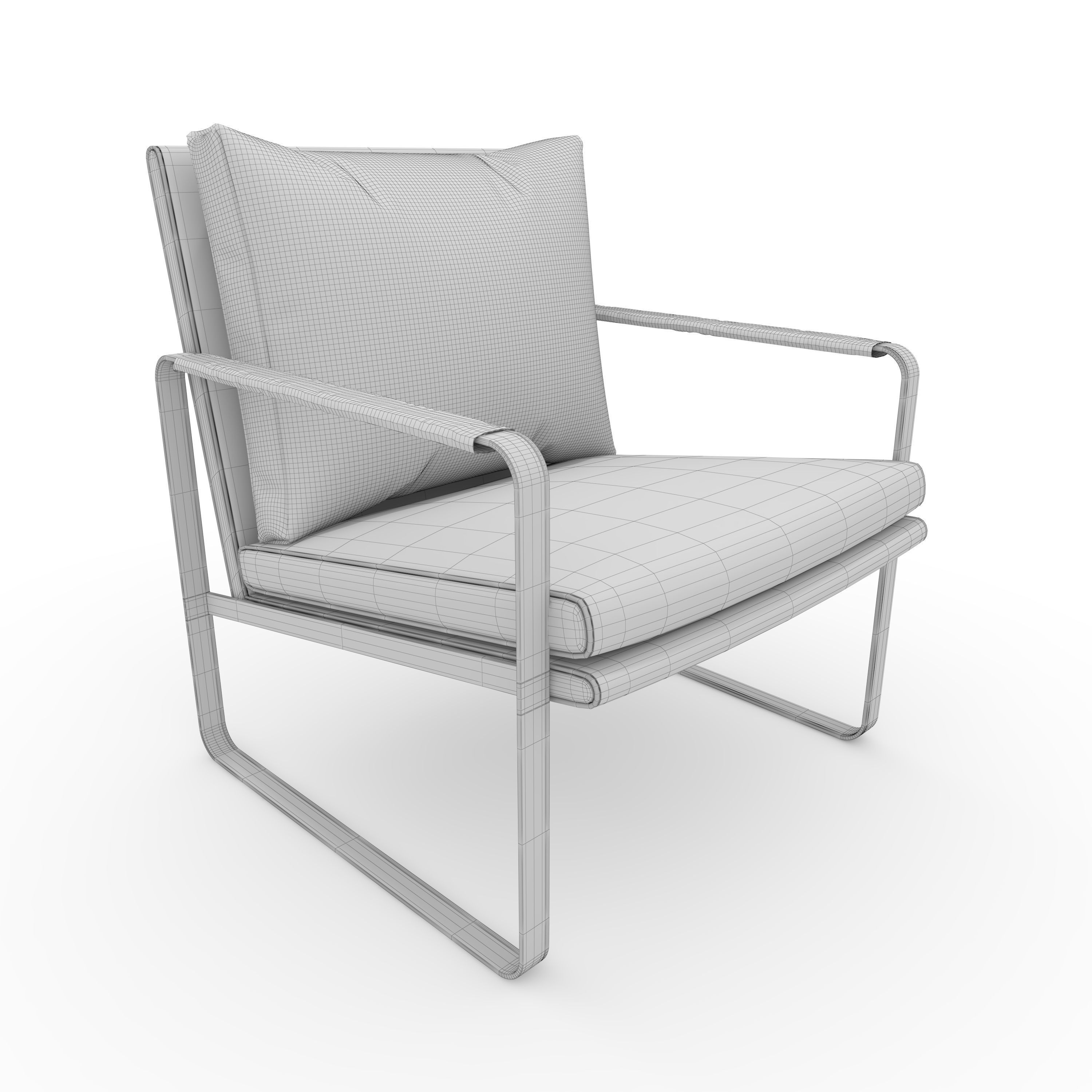 Armchair 62 3D model_1