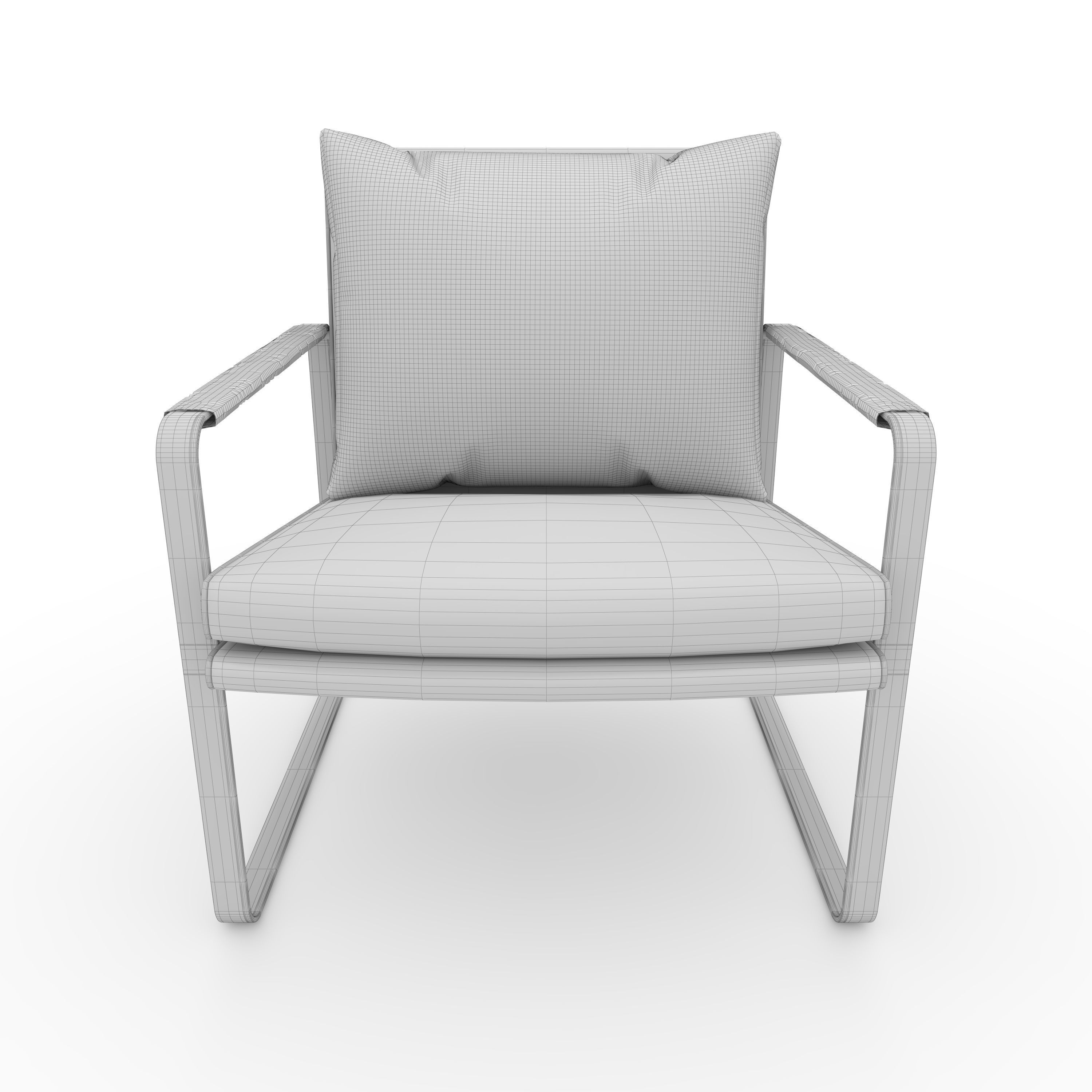 Armchair 62 3D model_3