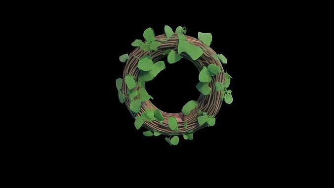 Ivy-Covered Tree Ring 3D Model - Game-Ready Asset Free low-poly 3D model