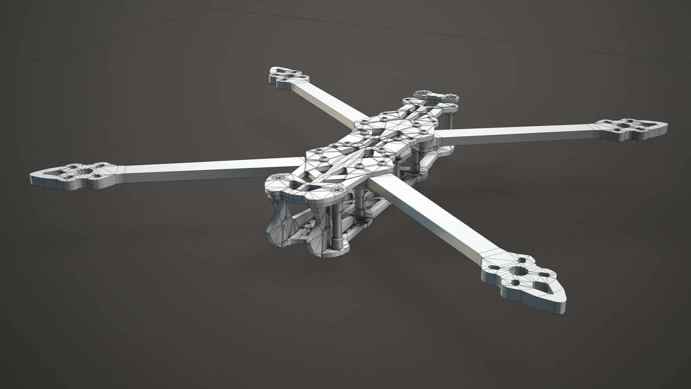 FPV Drone Frame Mark4 7 and 10 Inches Game Ready Low-poly 3D model_9