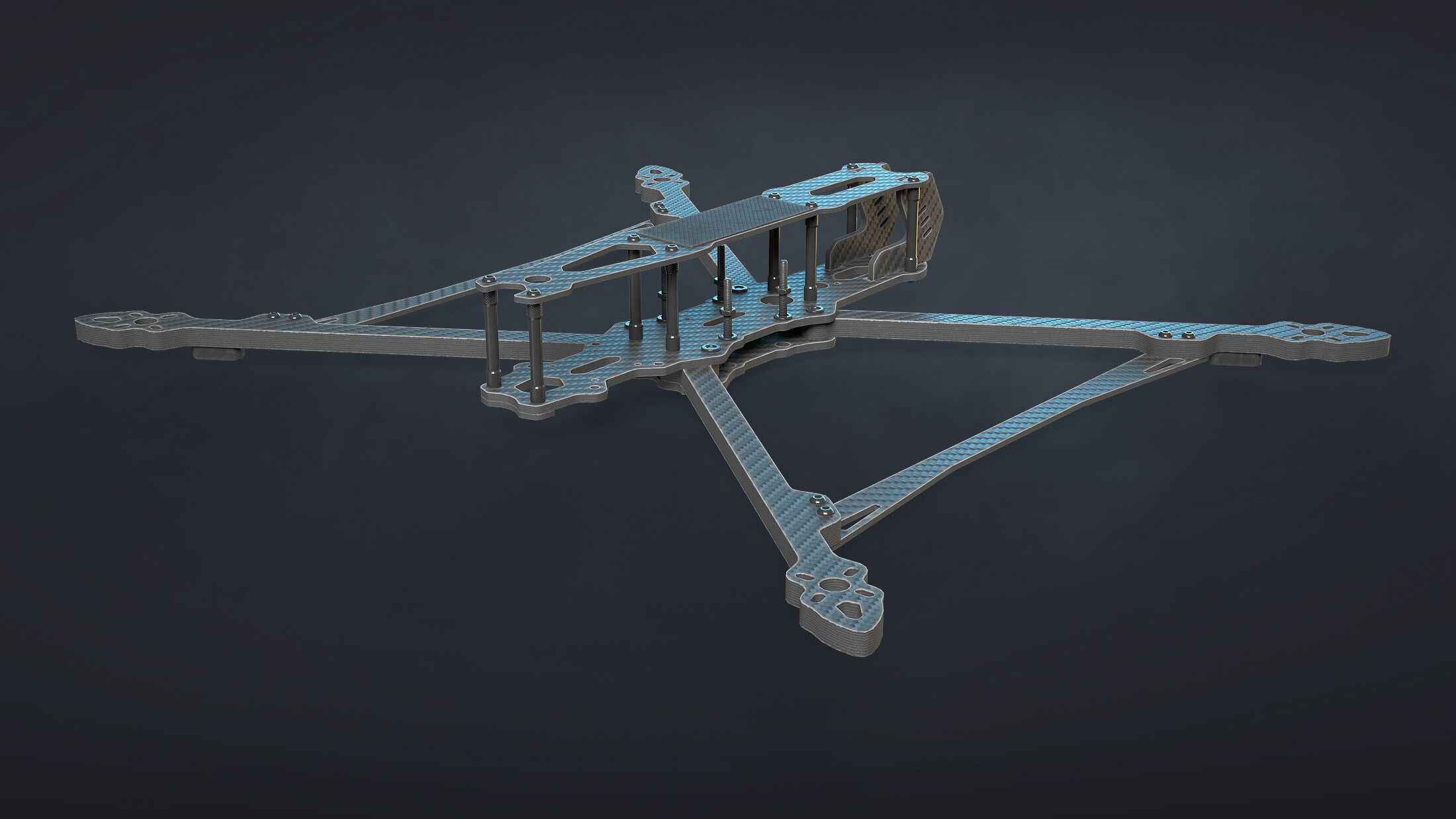 FPV Drone Frame Mark4 7 and 10 Inches Game Ready Low-poly 3D model_13