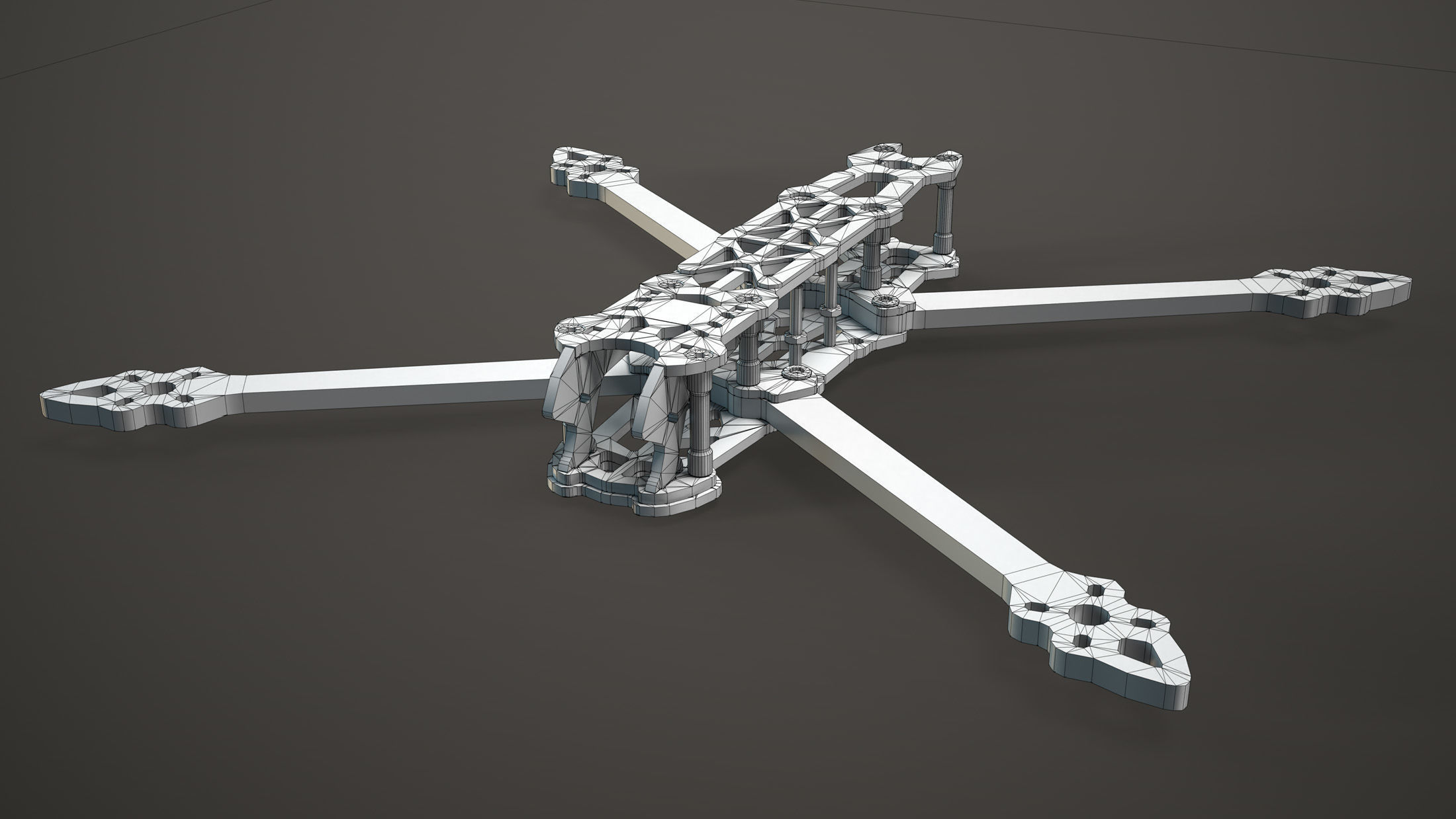 FPV Drone Frame Mark4 7 and 10 Inches Game Ready Low-poly 3D model_8