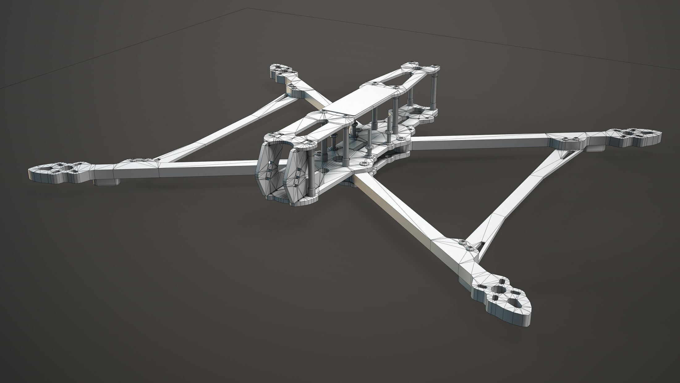 FPV Drone Frame Mark4 7 and 10 Inches Game Ready Low-poly 3D model_16