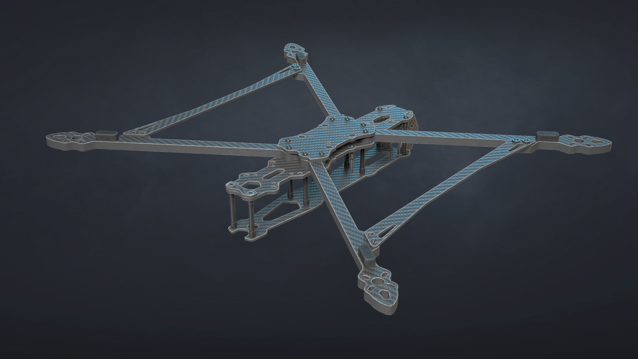 FPV Drone Frame Mark4 7 and 10 Inches Game Ready Low-poly 3D model_14