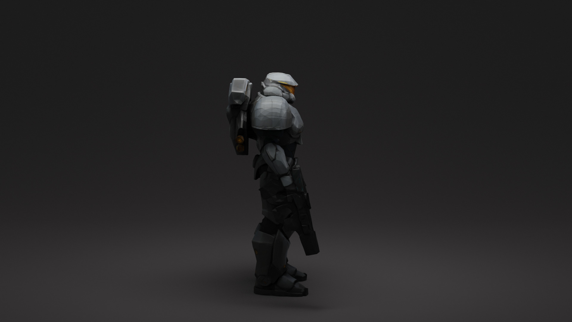 Sci Fi Soldier Low-poly 3D model_2