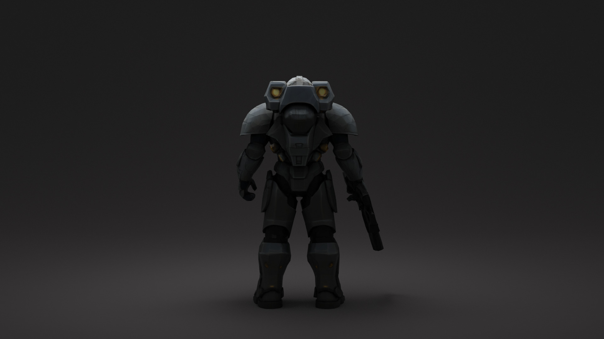 Sci Fi Soldier Low-poly 3D model_1