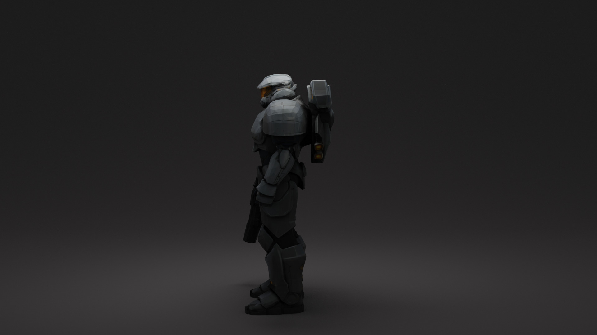 Sci Fi Soldier Low-poly 3D model_3