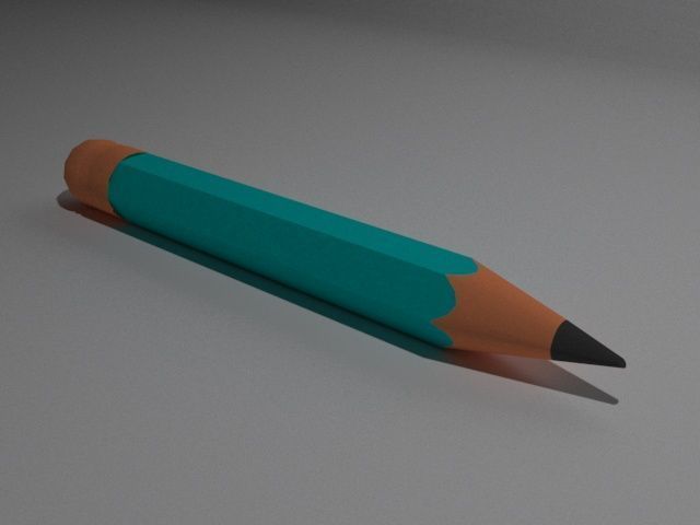 Pencil  3D model_3