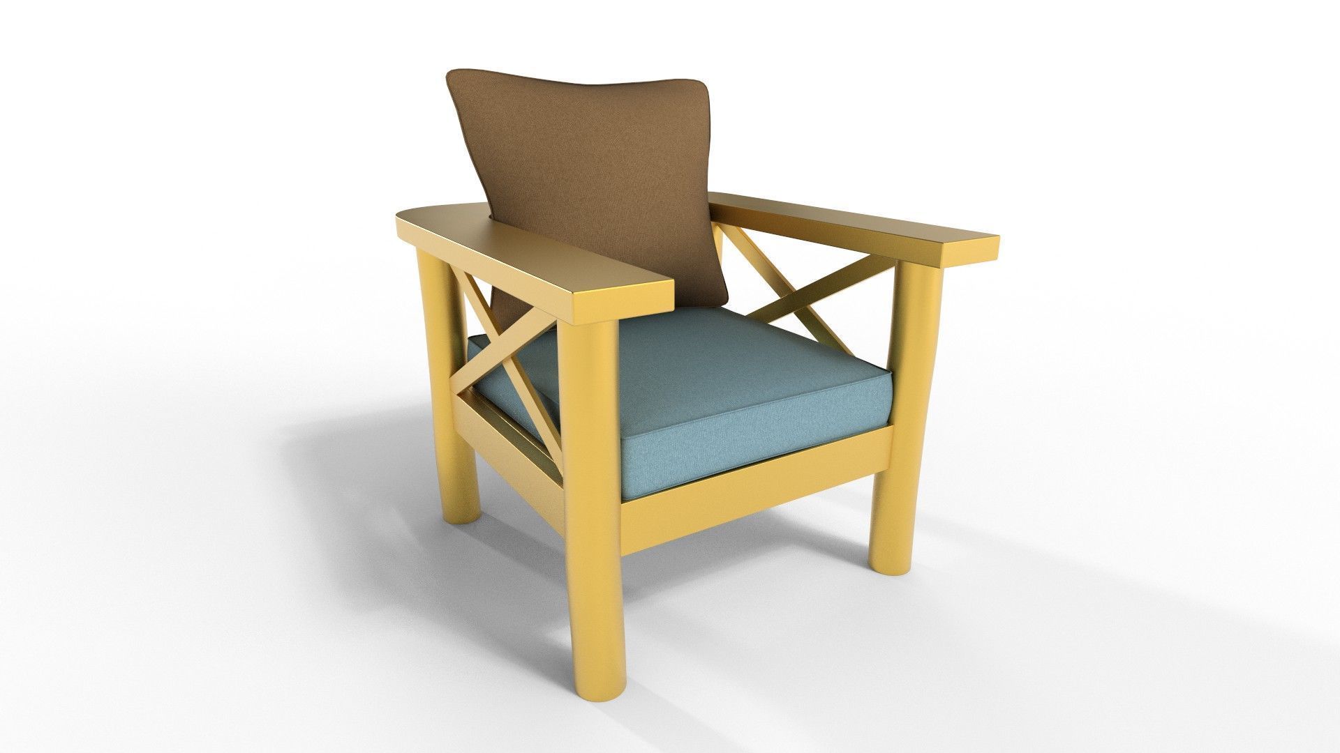 Armchairs Rustic 3D model_22