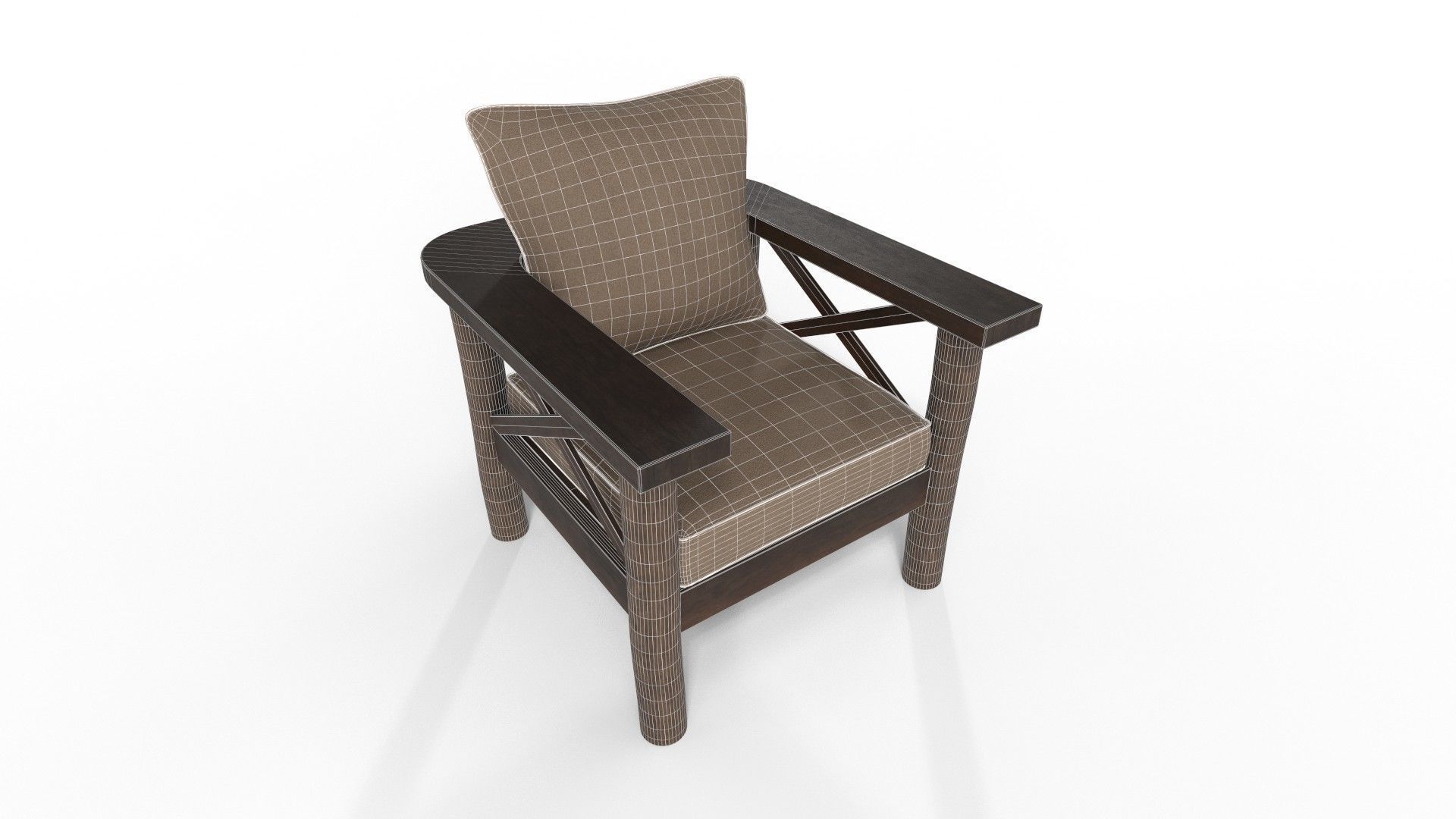 Armchairs Rustic 3D model_10