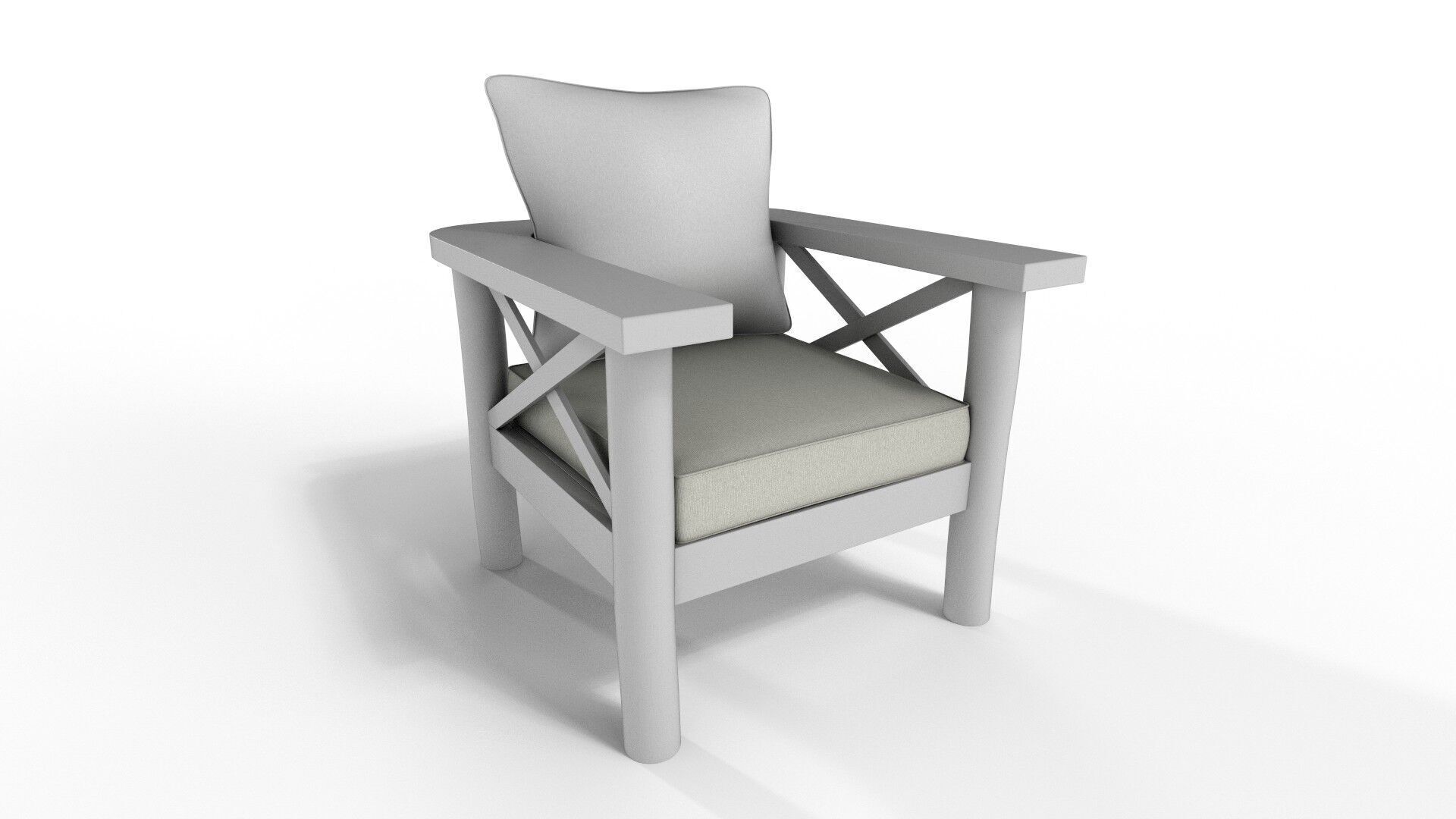 Armchairs Rustic 3D model_13