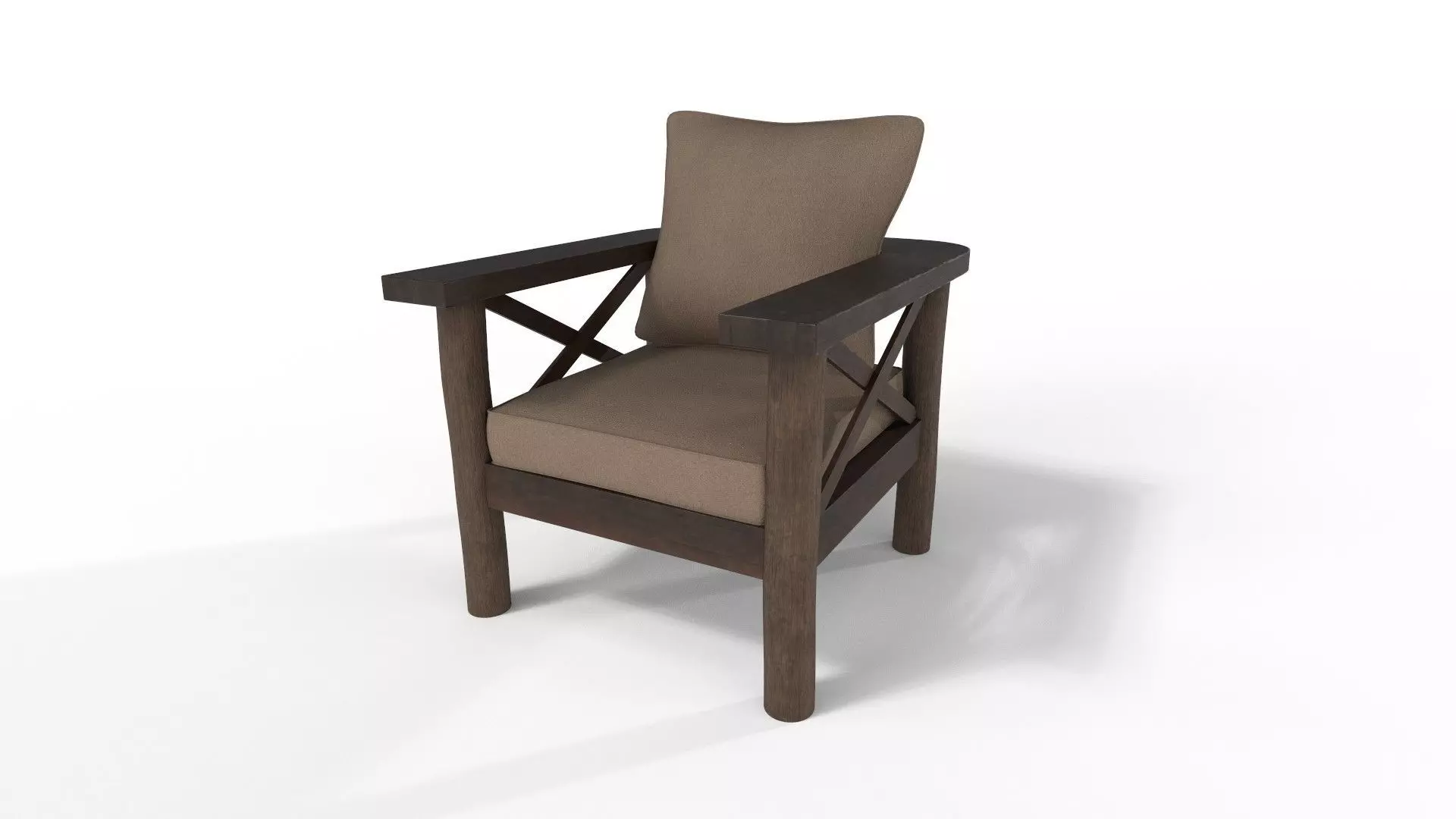 Armchairs Rustic 3D model_0