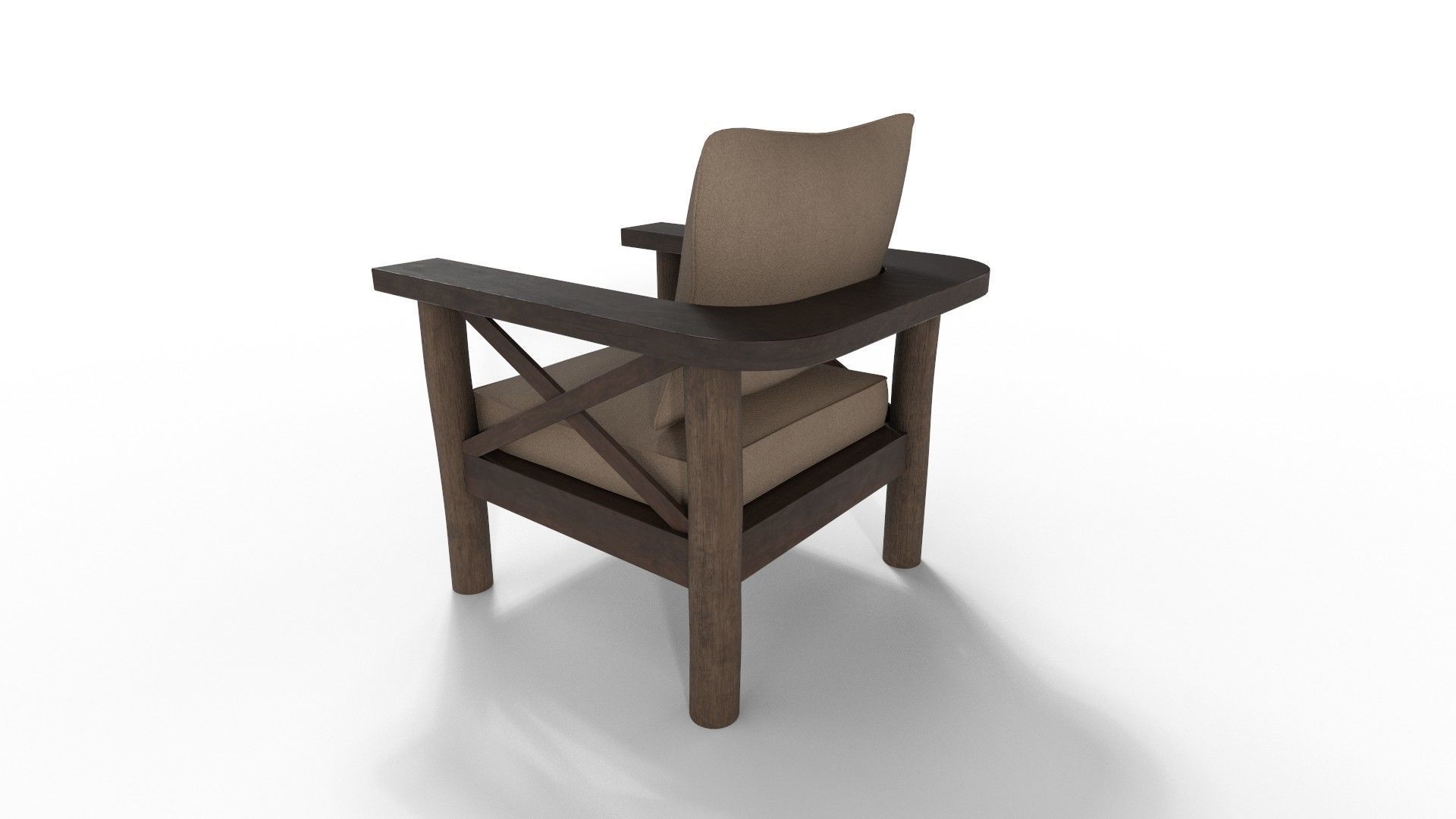Armchairs Rustic 3D model_2