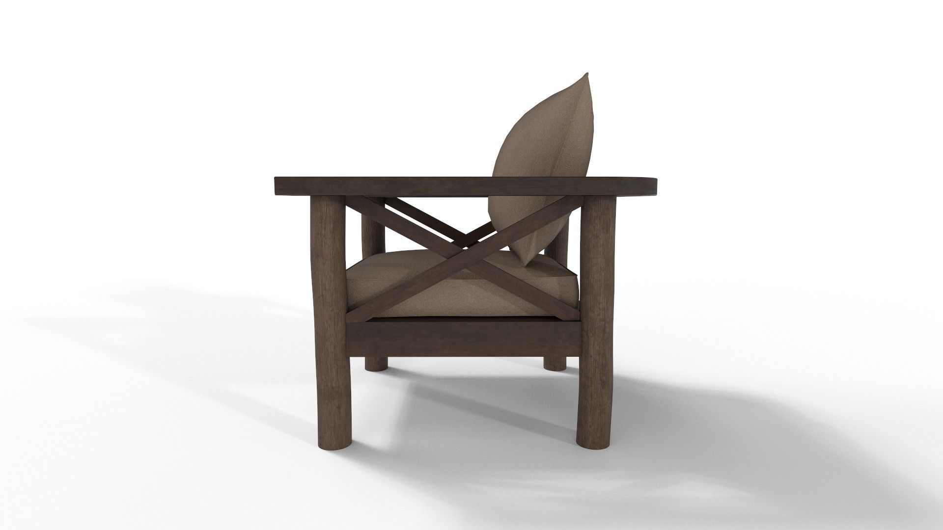 Armchairs Rustic 3D model_1