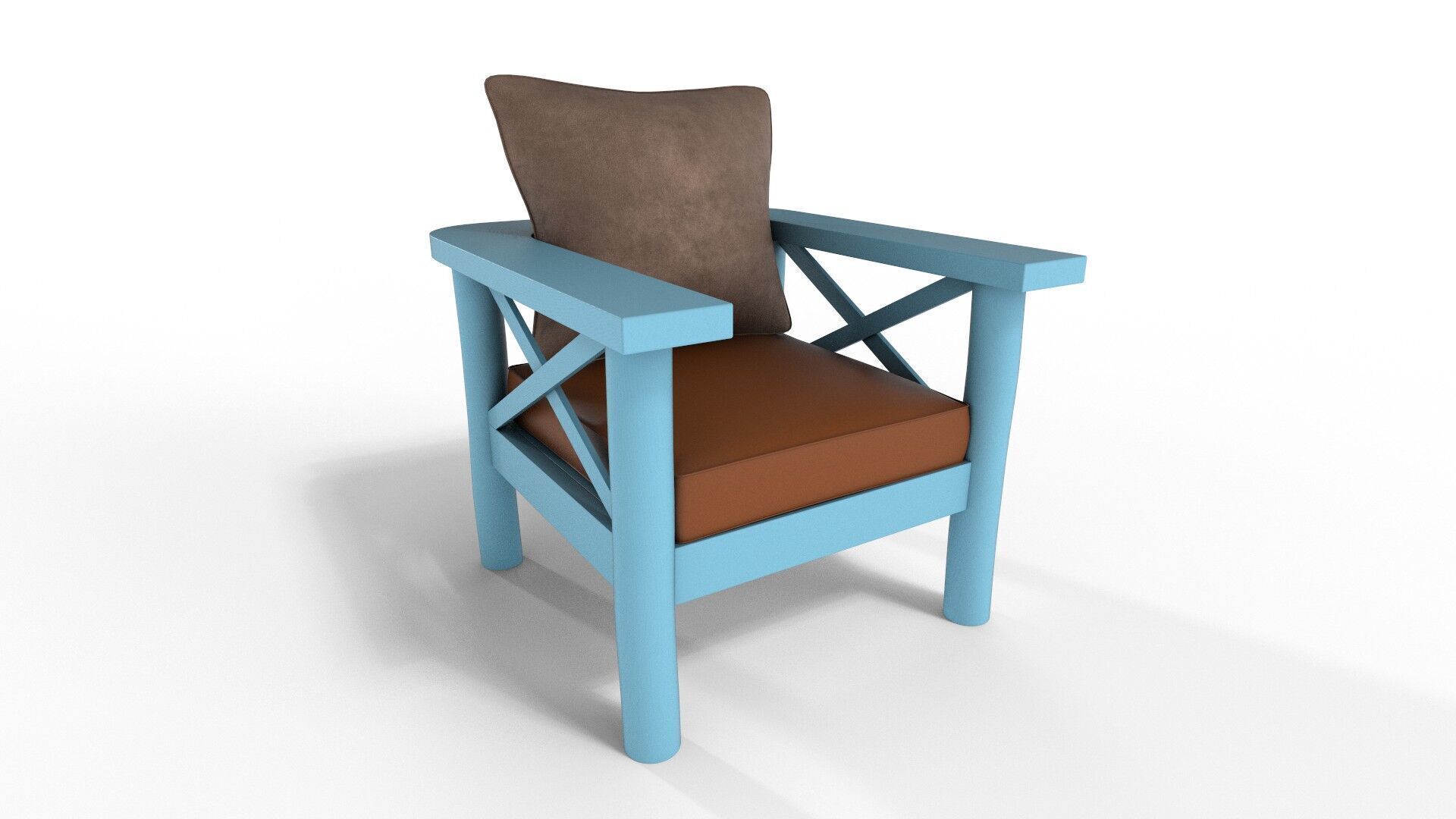 Armchairs Rustic 3D model_19